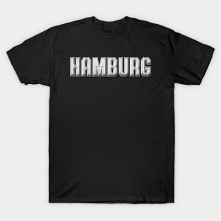 Hamburg Stadt Retro Hamburger Schriftzug Stadtkind T-Shirt